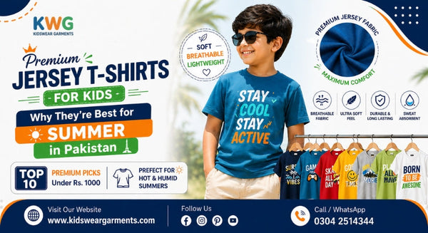 Premium Jersey T-Shirts for Kids – Why They’re Best for Summer in Pakistan