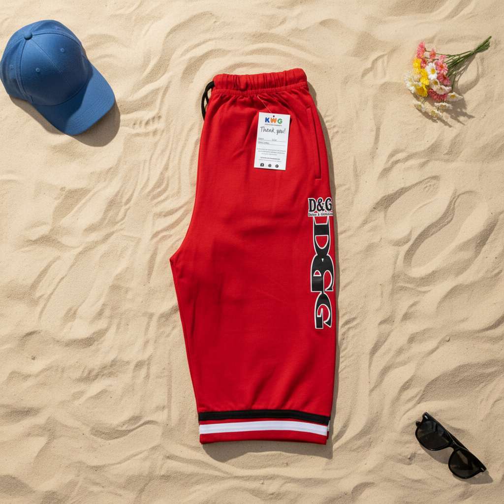 Kids Red D&G Logo Drawstring Shorts