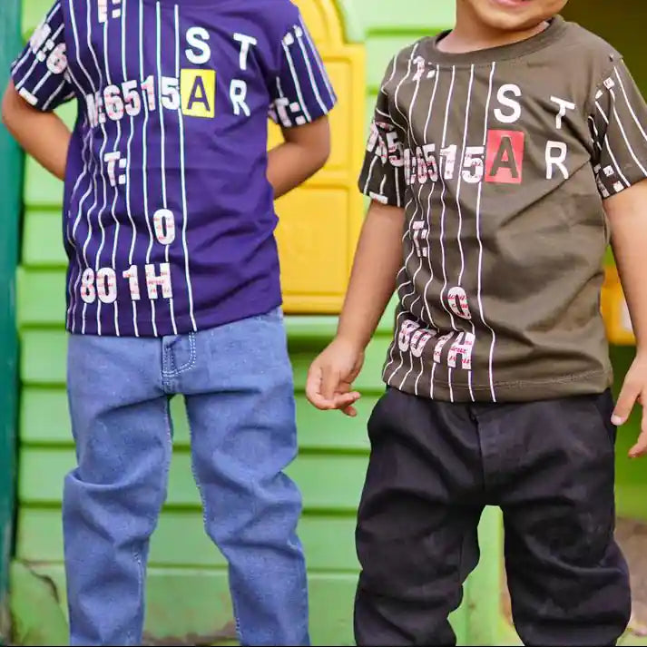 Little Star Line Cotton T-Shirt