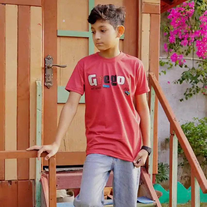 Coral Pink Gregor Summer Wear T-shirt