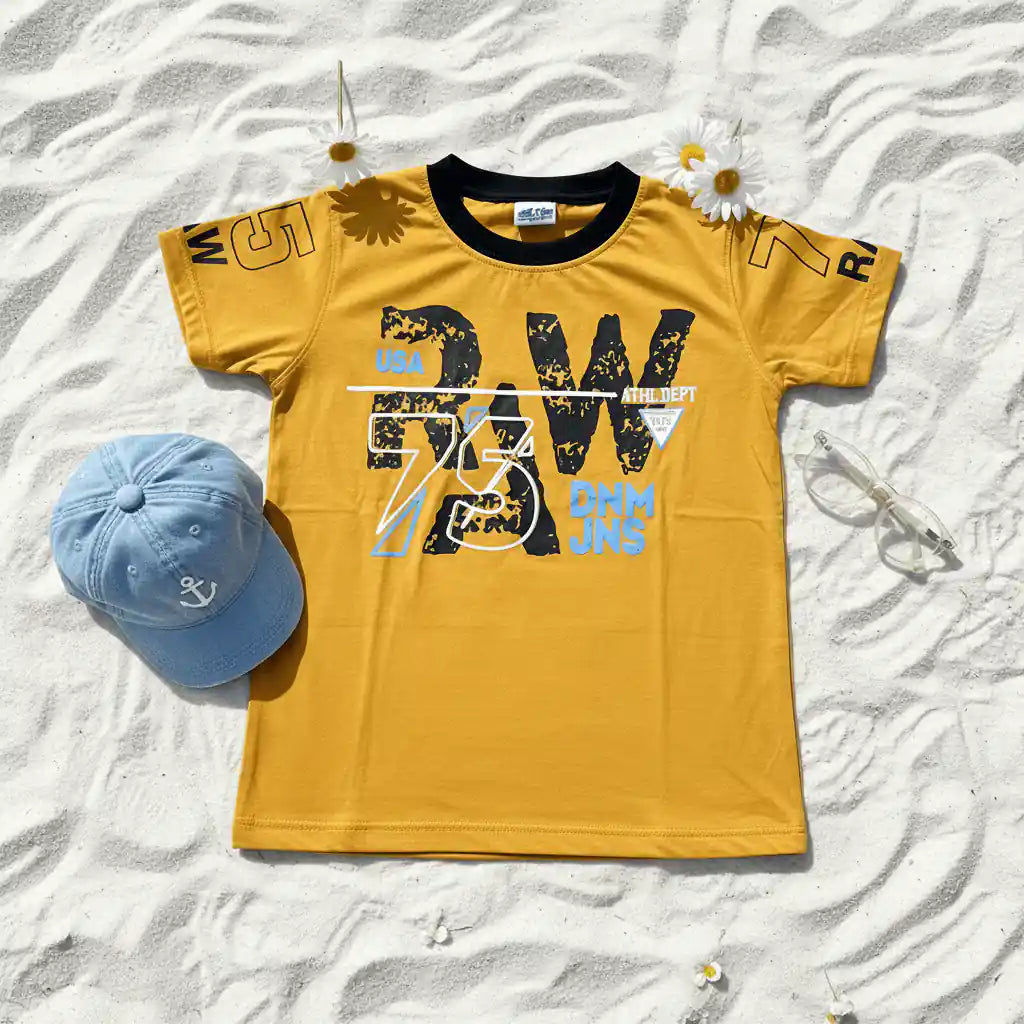 Mustard RAW 75 Athletic Graphic T-Shirt